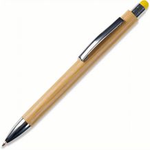 Bambus Kugelschreiber New York mit Touchpen (gelb) (Art.-Nr. CA752452)