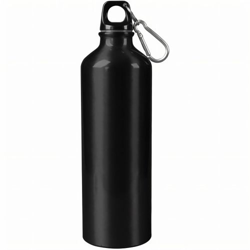 Aluminium Wasserflasche mit Karabiner 750ml (Art.-Nr. CA760781) - Einwandige Aluminiumflasche inkl....