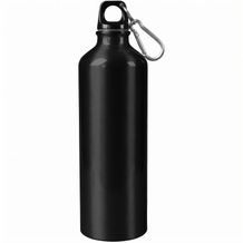 Aluminium Wasserflasche mit Karabiner 750ml (Schwarz) (Art.-Nr. CA760781)