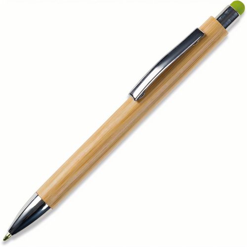 Bambus Kugelschreiber New York mit Touchpen (Art.-Nr. CA787325) - Kugelschreiber aus Bambus, inkl. metallb...