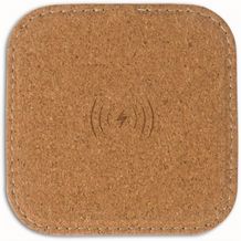 Square cork Wireless charger 5W (natur) (Art.-Nr. CA789221)