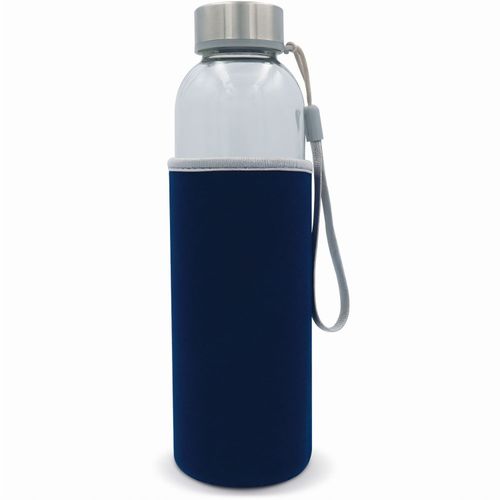 Trinkflasche aus Glas mit Neoprenhülle 500ml (Art.-Nr. CA818089) - Die Glasflasche mit Neoprenhülle ha...