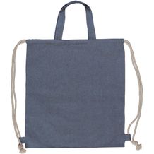 Tasche/Beutel mit Kordelzug aus recycelter Baumwolle 38x42cm (blau) (Art.-Nr. CA819552)