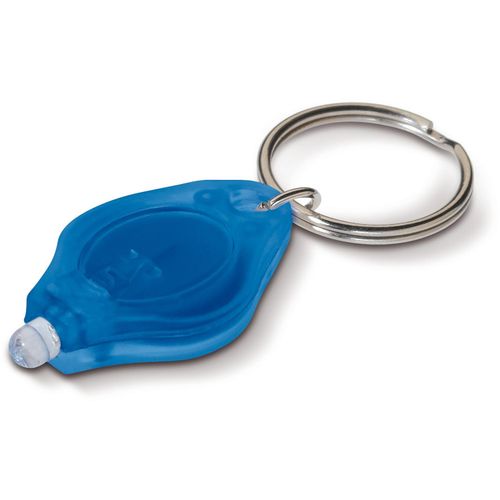 Schlüsselanhänger mit Mini-Taschenlampe (Art.-Nr. CA821791) - Kleiner Schlüsselanhänger aus Kunststo...