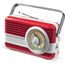 Retro Powerbank 6000mAh, Radio und Lautsprecher 3W (Rot / Weiss) (Art.-Nr. CA824293)