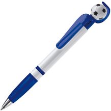 Fan Kugelschreiber mit Fußball (blau) (Art.-Nr. CA841350)