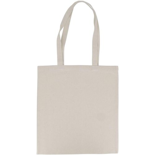 Tasche OEKO-TEX® natur lang 220g/m² 38x42 cm (Art.-Nr. CA843430) - Klassische Umhängetasche aus Baumwoll...