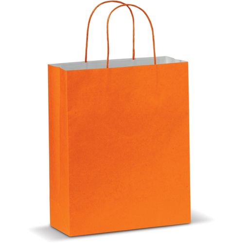 Mittlere Papiertasche im Eco Look 120g/m² (Art.-Nr. CA860365) - Mittelgroße matte Papiertragetasch...