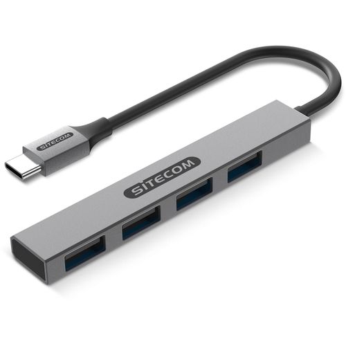 Sitecom CN-5001 USB-C to 4x USB-A Nano hub (Art.-Nr. CA862804) - Immer verbunden mit diesem super schlank...