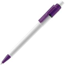 Kugelschreiber Baron Colour Hardcolour (Weiss / Purple) (Art.-Nr. CA871075)