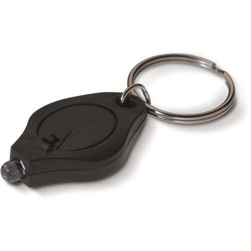 Schlüsselanhänger mit Mini-Taschenlampe (Art.-Nr. CA878238) - Kleiner Schlüsselanhänger aus Kunststo...