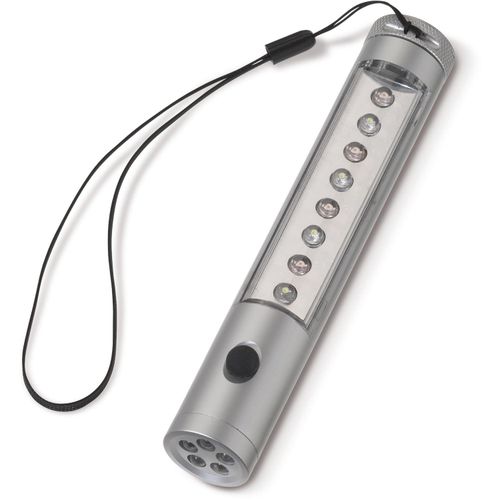 Aluminium Taschenlampe mit Magnet, 5+8 LED´s (Art.-Nr. CA888521) - LED-Taschenlampe aus Aluminium mit je...