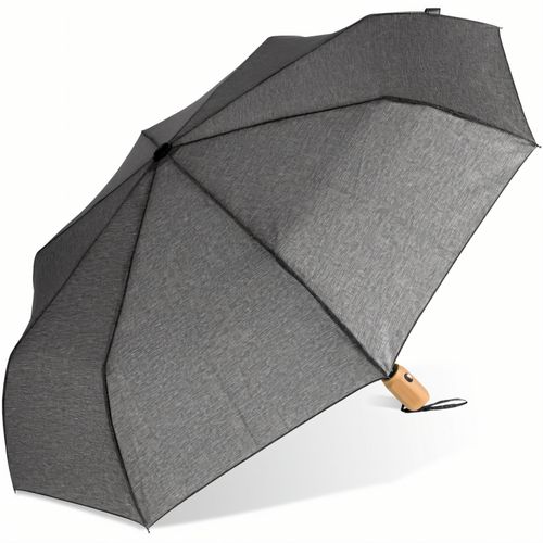21 faltbarer Regenschirm aus R-PET -Material mit Automatiköffnung (Art.-Nr. CA896217) - Regenschirm aus R-PET-Material mit...