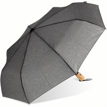21 faltbarer Regenschirm aus R-PET -Material mit Automatiköffnung (Grau) (Art.-Nr. CA896217)