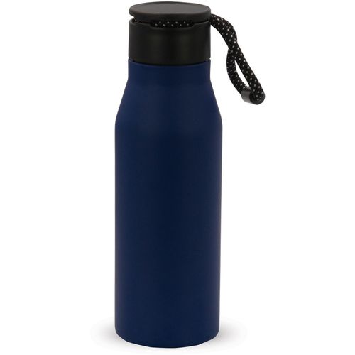 Isolierflasche mit Trageschlaufe 600ml (Art.-Nr. CA908808) - Doppelwandige Isolierflasche mit einer...