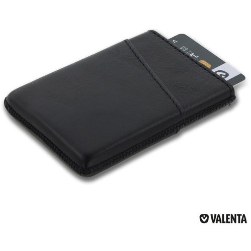 7219 | Valenta Card Case Pocket Duo (Art.-Nr. CA939781) - Die elegante, schwarze Schutzhülle au...