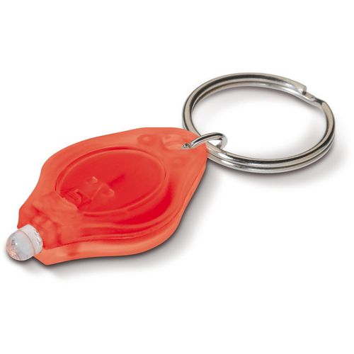 Schlüsselanhänger mit Mini-Taschenlampe (Art.-Nr. CA948953) - Kleiner Schlüsselanhänger aus Kunststo...