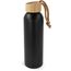 Wasserflasche mit Bambusdeckel 600ml (Schwarz) (Art.-Nr. CA955800)