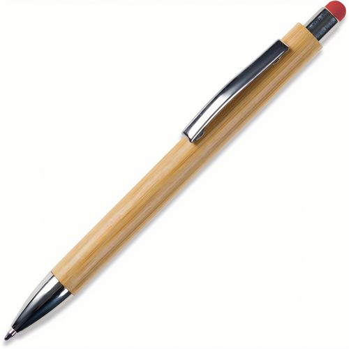 Bambus Kugelschreiber New York mit Touchpen (Art.-Nr. CA976585) - Kugelschreiber aus Bambus, inkl. metallb...