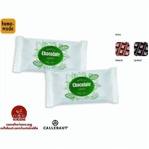 Schokolade 10 g Täfelchen, Callebaut Vollmilch, ca. 10 g [100er Pack] (Art.-Nr. CA342892) - Gönn Dir eine süße Pause: belgische C...