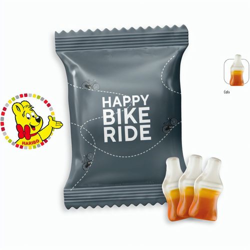 HARIBO Happy-Cola Werbetüte, HARIBO Happy-Cola, ca. 12 g [100er Pack] (Art.-Nr. CA654129) - Stoßen Sie an: ein unvergleichliche...