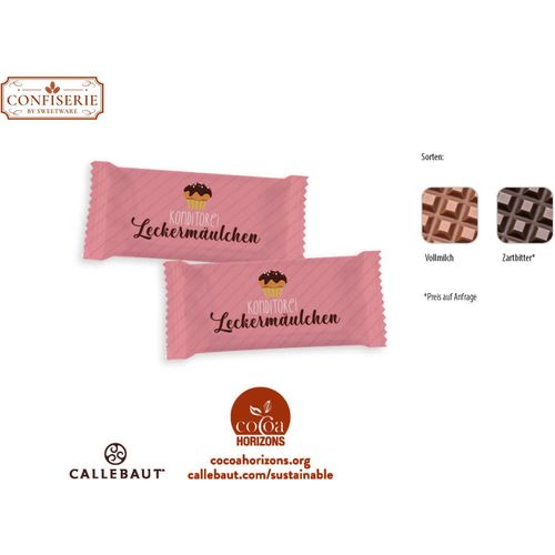 Schokolade 5 g Täfelchen, Callebaut Vollmilch, ca. 5 g [100er Pack] (Art.-Nr. CA998930) - Gönn Dir eine süße Pause: belgische C...