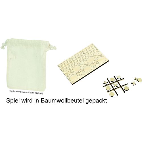 TIC-TAC XOXO im Baumwollbeutel (Art.-Nr. CA190330) - Das weltbekannte Spiel wird aus Birkensp...