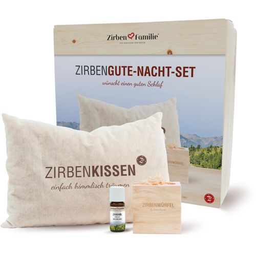 ZIRBENKOMBIPACK GUTE NACHT SET (Art.-Nr. CA381189) - Inkl. Gravur auf dem ZirbenWürfel a...