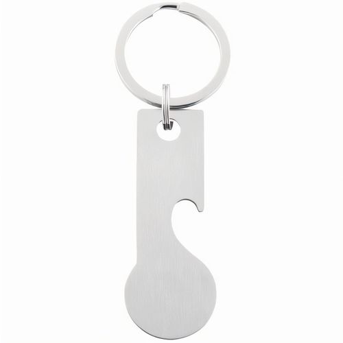 EK-Schlüsselanhänger "Style&Open" (Art.-Nr. CA118896) - Puristischer Einkaufswagenentfesseler...