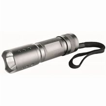 Metmaxx® LED MegaBeam Taschenlampe "MultiPower3Watt" titan (silber) (Art.-Nr. CA261764)