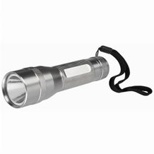 Metmaxx® LED MegaBeam Taschenlampe 'Safe2GoEvo' (silber) (Art.-Nr. CA412094)