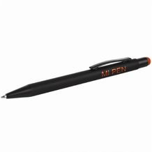 Metmaxx® Kugelschreiber "BusinessLogo" orange Antibac (schwarz / silber) (Art.-Nr. CA422264)
