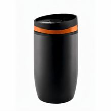 Metmaxx® Vakuumbecher "CremaOfficinaNero" schwarz/orange (schwarz / orange) (Art.-Nr. CA946094)