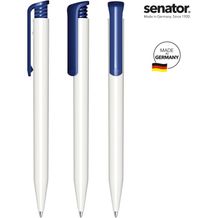 senator® Super Hit Polished Basic Druckkugelschreiber (weiß / blau 2757) (Art.-Nr. CA007830)