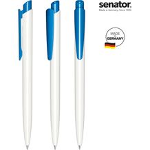 senator® Dart Polished Basic Druckkugelschreiber (weiß / blau 2935) (Art.-Nr. CA054696)