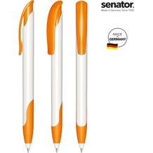 senator® Challenger Polished Basic SG Druckkugelschreiber (weiß / orange 151) (Art.-Nr. CA058517)