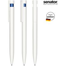 senator® Liberty Polished Basic Druckkugelschreiber (weiß / blau 2757) (Art.-Nr. CA079079)