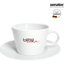 senator® Fancy Cafe Set Pozellantasse mit Untertasse (weiß) (Art.-Nr. CA092750)