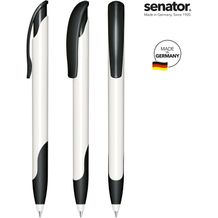 senator® Challenger Polished Basic SG Druckkugelschreiber (weiß / schwarz) (Art.-Nr. CA168542)