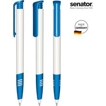 senator® Super Hit Polished Basic SG Druckkugelschreiber (weiß / blau 2935) (Art.-Nr. CA172509)