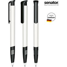 senator® Super Hit Polished Basic SG Druckkugelschreiber (weiß / schwarz) (Art.-Nr. CA181575)