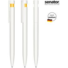 senator® Liberty Polished Basic Druckkugelschreiber (weiß / gelb 7408) (Art.-Nr. CA197047)