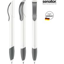 senator® HATTRIX polished basic SG Druckkugelschreiber (weiß / grau cool gray 9) (Art.-Nr. CA218295)