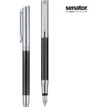 senator® Carbon Line Füllhalter (silber / schwarz) (Art.-Nr. CA227199)