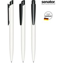 senator® Dart Polished Basic Druckkugelschreiber (weiß / schwarz) (Art.-Nr. CA232066)