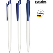 senator® Dart Polished Basic Druckkugelschreiber (weiß / blau 2757) (Art.-Nr. CA287419)