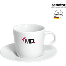 senator® Fancy Espresso Tasse mit Untertasse (weiß) (Art.-Nr. CA289982)