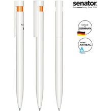 senator® Liberty Polished Basic Antibac Druckkugelschreiber (orange 151, weiß) (Art.-Nr. CA294744)