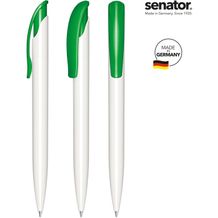 senator® Challenger Polished Basic Druckkugelschreiber (weiß / grün 347) (Art.-Nr. CA328324)