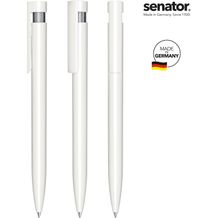 senator® Liberty Polished Basic Druckkugelschreiber (weiß / grau cool gray 9) (Art.-Nr. CA356962)